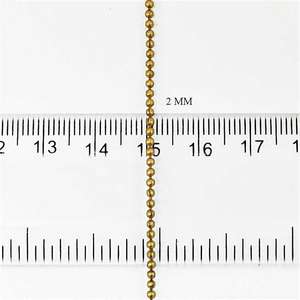 Cadena de Bolas de Latón Crudo de Estilo Moderno y Tradicional - Artesanía MS para Ropa y Decoración del Hogar - Product Image 2