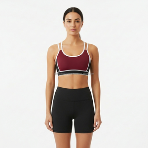 Conjunto de Yoga de Cintura Alta Personalizado con Etiqueta Privada, Talla Grande, Sujetador Deportivo y Pantalones Cortos para Mujer, Ropa Deportiva de Gimnasio, Secado Rápido - Product Image 6