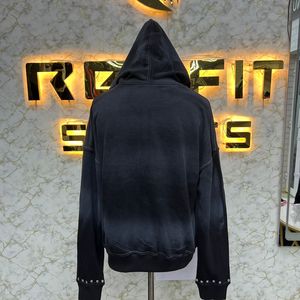 Sweats à capuche avec fermeture éclair les plus demandés avec étiquette personnalisée qualité supérieure sérigraphiés en strass fabriqués en usine prix bas sweats à capuche pour hommes sweats à capuche - Product Image 2