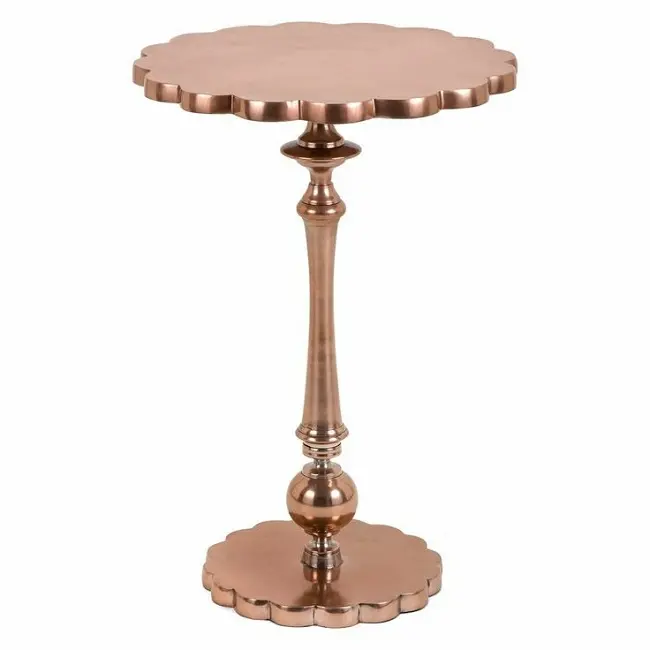 Tabela lateral de metal nova mesa com cobre terminada criativa forma de flor tabelas de alumínio console de móveis da sala de estar