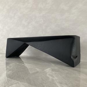 Banc en bois massif « Anthracite » – Banc moderne pour couloir/salle à manger avec assise en bois dur naturel - Product Image 5