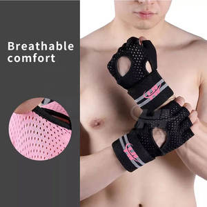 Gants de fitness en cuir pour la musculation avec grip antidérapant, tissu respirant, fermeture facile au poignet - Product Image 3