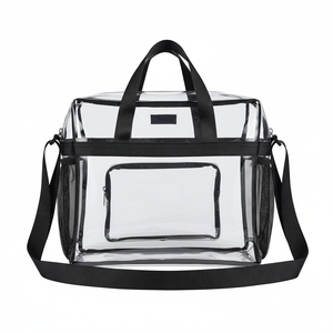 Sac bandoulière transparent en PVC réglable, sac fourre-tout en plastique transparent personnalisé, sac messager approuvé pour les stades, accessoire de mode - Product Image 2
