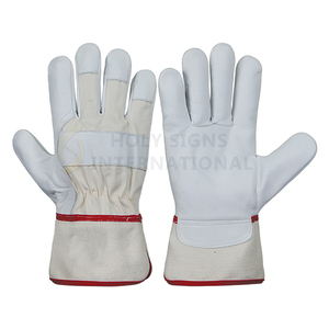 Gants de travail en cuir durable avec doublure intérieure en coton certifiés EN420 pour le jardinage et les travaux lourds pour usage industriel - Product Image 6
