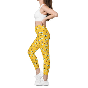 เลกกิ้งออกกำลังกายเอวสูงเอวยางยืดเลกกิ้งโยคะออกกำลังกายสีพื้น - Product Image 5