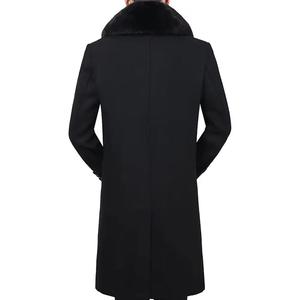 Manteau long en cuir véritable pour hommes de qualité supérieure avec design en fausse fourrure en peau de mouton-Stock fabriqué en usine disponible en stock disponible - Product Image 5