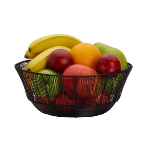 Iron Metal Storage Basket <b>combines</b> modern design with practical storage for fruits, cooking essentials, and tableware - Product Image 1