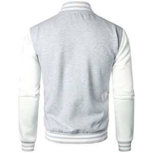 Veste universitaire unisexe personnalisée en gros, veste de baseball en laine, veste vierge de style vintage en toile avec MOQ faible, design pour hommes et femmes - Product Image 3