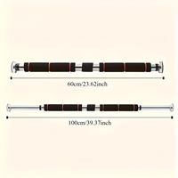 Barre de traction polyvalente pour montage de porte Assistant de poussée réglable pour menton Poignées en mousse Entraînement à domicile Gym Grip Strength Trainer