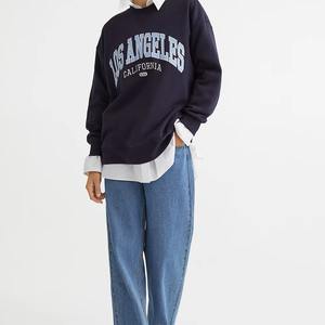 Sweat-shirt long pour femmes Sweat-shirt en coton avec logo personnalisé Sweat-shirt d'hiver pour femmes - Product Image 3