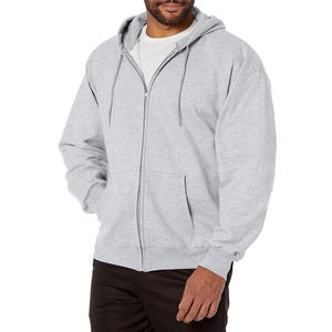 Sweats à capuche zippés en coton biologique unisexe personnalisé imperméable StreetwearSweat à capuche zippé complet Sweat à capuche en polaire pour hommes avec fermeture éclair - Product Image 4
