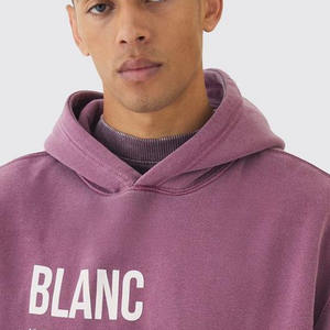 Alta calidad Heavyweight Basics 100% algodón Streetwear ropa polar sudadera personalizado Puff estampado logo sudaderas con capucha de gran tamaño hombres - Product Image 6