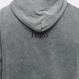 Nuevo estilo de lavado ácido de la mejor calidad de lavado ácido personalizado hecho en Pakistán OEM Fabricación de lavado ácido con capucha sudaderas con capucha para hombres - Product Image 5