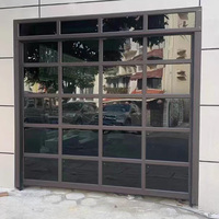 Ventes directes en usine de panneaux de porte de garage surélevés en alliage d'aluminium 10x7 et de portes de garage transparentes trempées