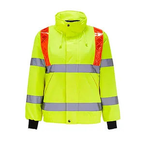 Safety Jacket Custom Visibility Reflected Winter Parka Safety Clothing Jacket Work Uniform Good Quality Material 2024