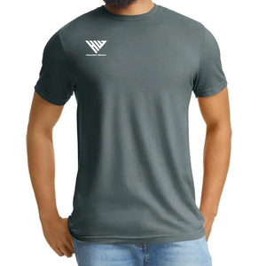 Camisetas de Gimnasio Más Vendidas para Hombre y Ropa Deportiva, 100% Poliéster, Tinte Liso, Camisetas de Entrenamiento Personalizadas con Cuello Redondo - Product Image 1
