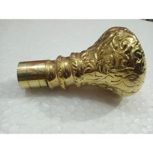Poignée de canne de marche en laiton massif Poignée en laiton durable pour hommes et femmes Cannes Poignée en laiton Bâton de marche Bâton en métal vintage - Product Image 2