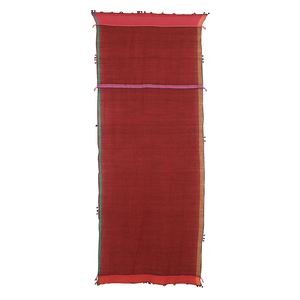 FOLKLORE 115-Elegant <b>Wool</b> <b>Wrap</b> Shawl in Crimson for Rust Hand-knitted Folklore Style - Product Image 1