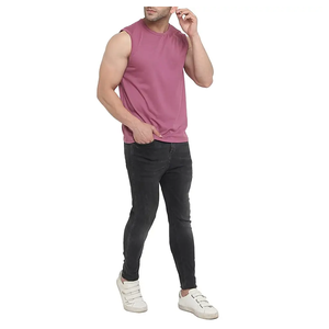 <b>Men's</b> Casual Sleeveless Cotton Sports Tank Top New Fashion Solid Color Custom Gym <b>Vests</b> Shirt for Running <b>Training</b> Fitness - Product Image 5