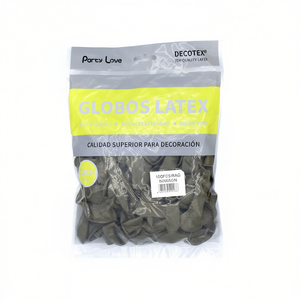 Ballons en latex Party Love 12 cm Marron 100 pièces Sac de décoration - Product Image 2