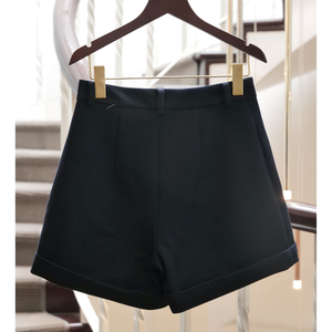 ผ้าคุณภาพสูงผลิตจากผู้ผลิตเสื้อผ้าแฟชั่นกางเกงขาสั้นสีน้ำเงินเข้มป้ายสั่งทำ - Product Image 1