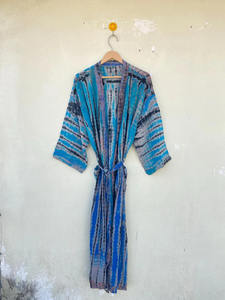 Bata de seda Tie-Dye para mujer, bata de talla libre, secado rápido para Kimono de salón de verano, otoño, primavera, vestido de noche - Product Image 5