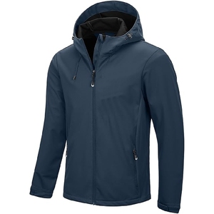 Veste coupe-vent unisexe légère en nylon enduit de haute qualité, imperméable et respirante avec capuche et logo frontal – Vente en gros - Product Image 6