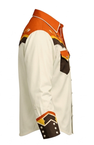 Camisa Vaquera Occidental Unisex Rodeo con Botones, Estilo Vintage, Corte Ajustado, Ribete en Contraste, Personalizada OEM, Manga Larga, Bordada - Product Image 2