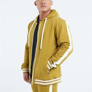 Sudaderas con capucha con cremallera para hombre en blanco liso con impresión en blanco de gran tamaño personalizado último diseño Personalización completa - Product Image 4