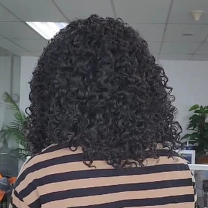 Peluca de cabello humano vietnamita Peluca frontal rizada birmana Peluca de encaje completo Precio al por mayor Cabello crudo - Product Image 1