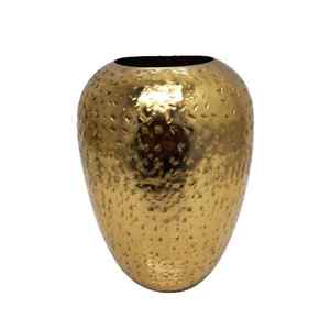 Vase doré Cyan Bolivar Vases à fleurs en métal de luxe pour la décoration de table à la maison à prix raisonnable Vase à plantes à fleurs martelées 2023 - Product Image 4