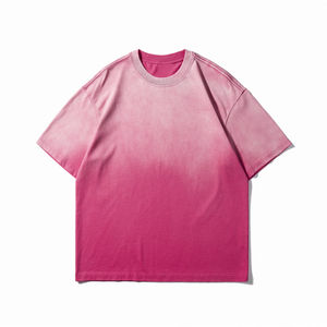 T-shirts pour hommes en coton 100% doux et confortables, séchage rapide, respirant, anti-boulochage, coupe ample, décontracté, mode streetwear, lavage à l'acide - Product Image 1