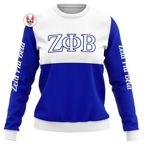 OEM personalizado de gran tamaño Sorority Chenille Zeta Phi Beta PEARLFECTION CREWNECK bordado Sorority Founders sudadera - Product Image 3