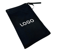 Pochette à lunettes de soleil en polyester 100% personnalisable avec logo, cordon de serrage, douce et tendance, étui de qualité supérieure, couleur personnalisée, 17,5x8cm