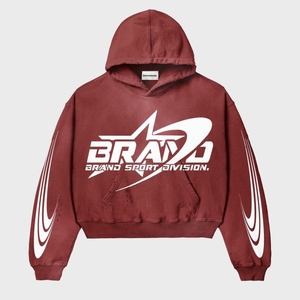 Vente en gros poids lourd vieilli 480 500gsm français éponge Double couche pierre lavé pull recadrée soleil délavé à capuche pour hommes - Product Image 4