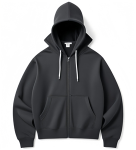 Hip Hop Hodie ropa fabricante personalizado Harajuku Hodie Unisex invierno Sherpa polar máscara cara Zip up pasamontañas de alta calidad - Product Image 1