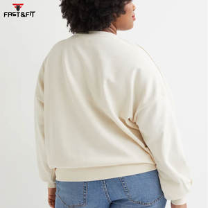 เสื้อสเวตเตอร์แบบสวมหัวของผู้หญิงเสื้อสเวตเตอร์สีพื้นโลโก้ออกแบบได้ตามต้องการ - Product Image 3