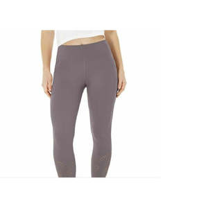 Leggings Sportivi Viola da Donna Ideology in Spandex/Nylon, Leggings Compressivi per Yoga e Corsa con Effetto Push-up, Design Personalizzato, Taglia XS - Product Image 1