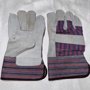 Guantes DE SEGURIDAD XL de alta resistencia personalizados Trabajo de construcción de cuero de vaca dividido - Product Image 1