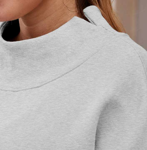 Pull à capuche vierge pour femmes Vente en gros personnalisé Épaule tombante - Product Image 3