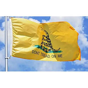 แพ็ค 10 ธง Gadsden ลาย Don't Tread On Me - ธงชาติขนาด 3x5 ฟุต สำหรับติดตั้งภายนอก พร้อมห่วงทองเหลือง 2 ชิ้น (สีเหลือง) - Product Image 4