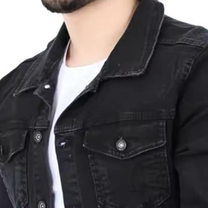 2025 chaqueta de mezclilla para hombre con cierre de botón elegante diseño de manga Regular Denim moda comodidad chaquetas de hombre - Product Image 6