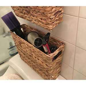 Handwoven Narrow Water Hyacinth Holder Wicker <b>Basket</b> Handmade Storage <b>Basket</b> Wholesale eco-friendly Made By VgreenArt in Vietnam - Product Image 4