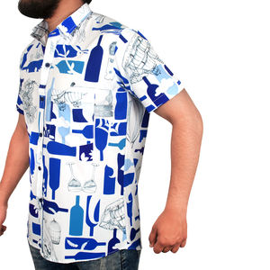 เสื้อฮาวายแขนสั้นพิมพ์ลายสำหรับผู้ชาย, เสื้อพิมพ์ลายขวด3D/แก้วแฟชั่นแนวสตรีทเสื้อสำหรับผู้ชายใส่เดินชายหาดฤดูร้อน - Product Image 4