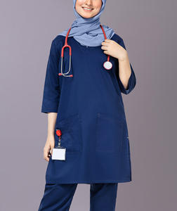 Conjuntos de Uniformes Médicos Unisex de Verano de Secado Rápido, Pantalones Jogger de Manga Corta, Uniformes Médicos de Poliéster y Elastano - Product Image 1