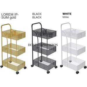 Heavy Duty Metal Wire Made Available in 3 Different Colors Three Layers Kitchenware Fruits Vegetables <b>Dish</b> & Bowls Storage <b>Racks</b> - Product Image 1