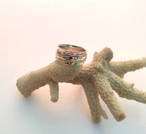 <b>Indian</b> Designer 925 Sterling Silver Bohemia Style Engagement <b>Ring</b> Diamond Larimar for Weddings Anniversaries Party Daily Wear - Product Image 3