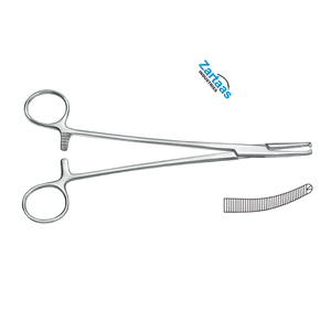 Fórceps de abrazadera peritoneal Faure de acero inoxidable de alta calidad Fabricante de instrumentos quirúrgicos curvos fuertes 1x2 dientes 20cm - Product Image 6