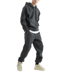 Sudadera con capucha informal de lana de algodón última buena calidad logotipo personalizado Sudadera con capucha y Joggers conjunto Jogging en blanco hombres 2 uds conjuntos - Product Image 5