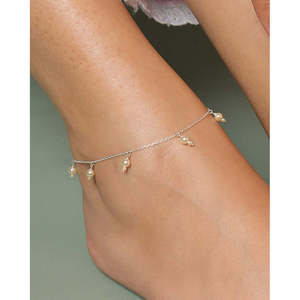 Compre Tobilleras/Payals de Plata 925 100% Auténtica para Mujeres y Niñas, Estilo Lindo, Chapadas en Oro con Material de Oro de 14k y Piedras de Diamante - Product Image 4